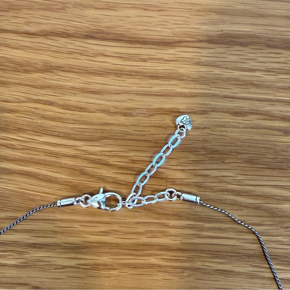Brighton Silver Round Pave Pendant Necklace Rhinestones - Picture 3 of 3